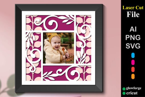 3d Floral Baby Photo Frame SVG Review for Shadow Boxes