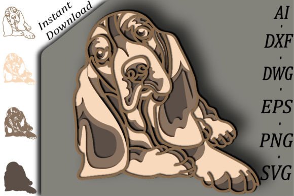 Basset Hound Multilayer Svg 3D Layered: Laser Cutting and Wall Decor Review