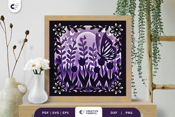Butterfly in the Garden 3D Shadow Box: A Seasons 3D SVG Review