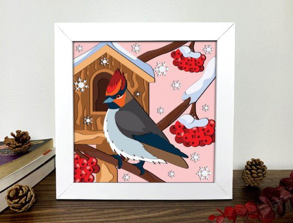 Cardinal Shadow Box 3D Svg,Cardinal 3D