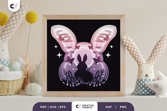 Cute Bunny Easter 3D Shadow Box Papercut: A 3D SVG Review