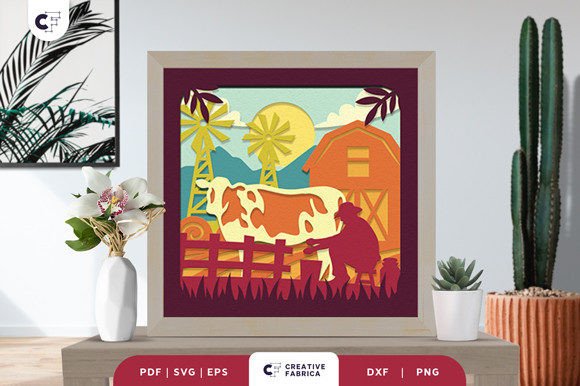 Farm Cattle 3D Shadow Box Paper Cut: A Seasons 3D SVG Review