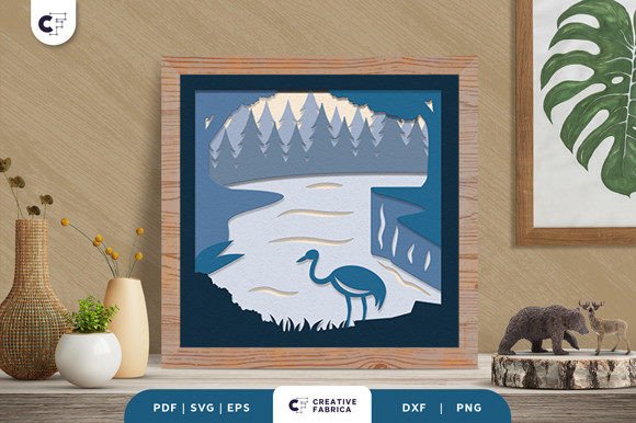 Lake Landscape 3D Layered Paper Cut: A 3D SVG Review for Modern Design Projects