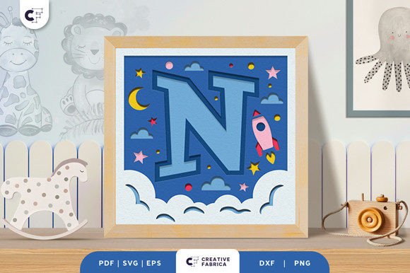 Letter N Baby Boy Alphabet 3D Papercut Review