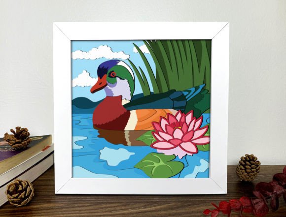 Mallard Shadow Box 3D Svg, Mallard Svg Review