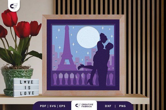 Romantic Couple in Paris 3D Shadow Box: A Designer’s Review for Valentine S Day