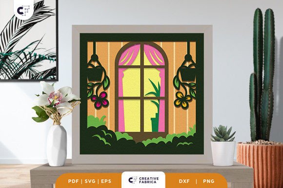 Spring Window 3D Light Box Paper Cut: A 3D SVG Seasons Asset Review